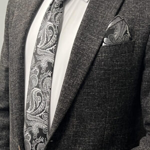 کراوات و دستمال جیب مشکی