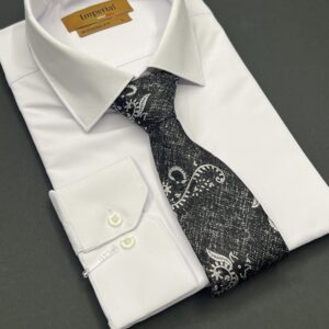 ست کراوات و دستمال جیب vip مدل بته جقه مشکی